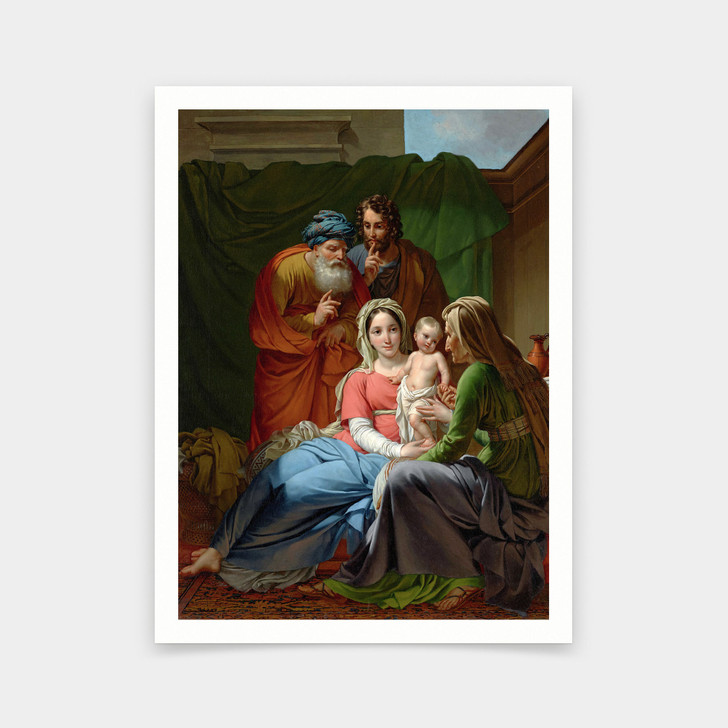 Joseph Paelinck,The Holy Family, 1820,art prints,Vintage art,canvas wall art,famous art prints,V6272