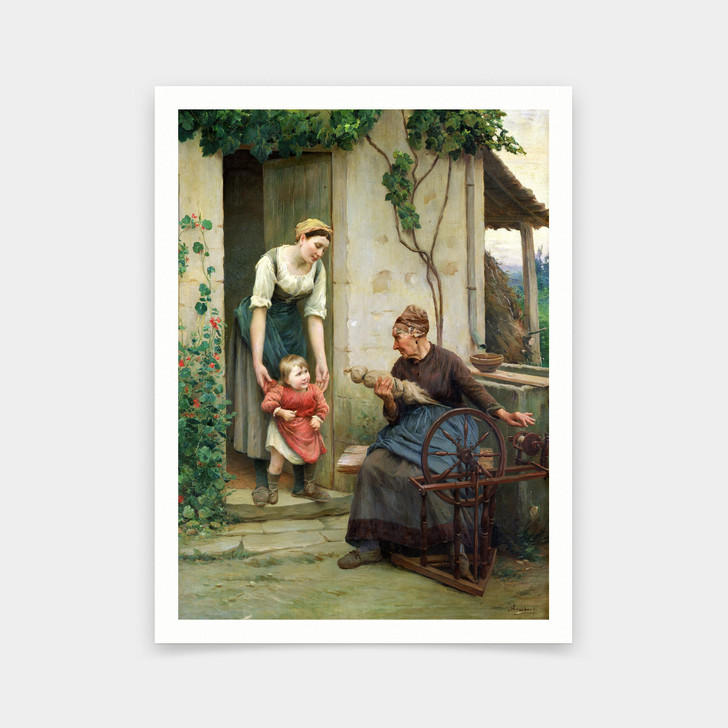 Jules Scalbert,The Three Ages,art prints,Vintage art,canvas wall art,famous art prints,V6290