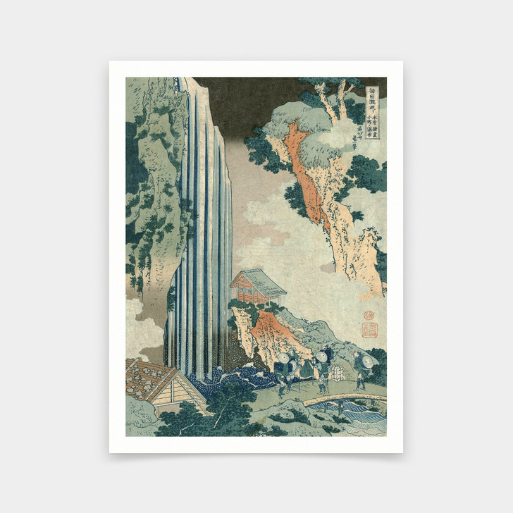 Katsushika Hokusai,Ono Waterfall the Kiso Highway,japanese painting,art prints,Vintage art,canvas wall art,famous art prints,V6296