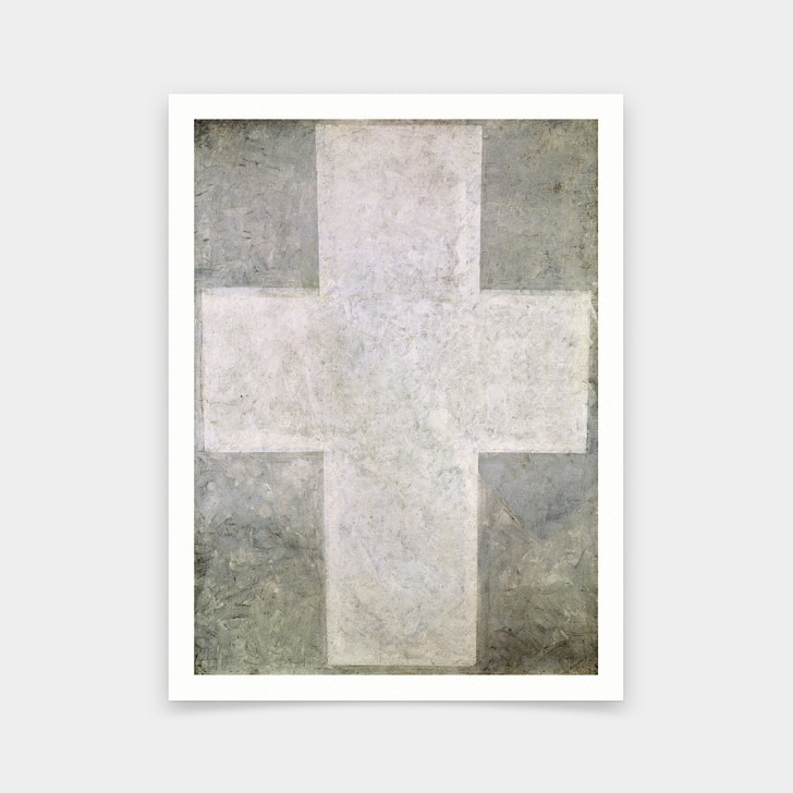 Kazimir Malevich,White Suprematist Cross, 1921,art prints,Vintage art,canvas wall art,famous art prints,V6301