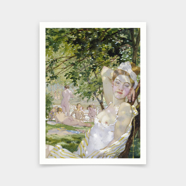 Konstantin Andreevic Somov,Bathers In The Sun, 1930 Watercolor,art prints,Vintage art,canvas wall art,famous art prints,V6307