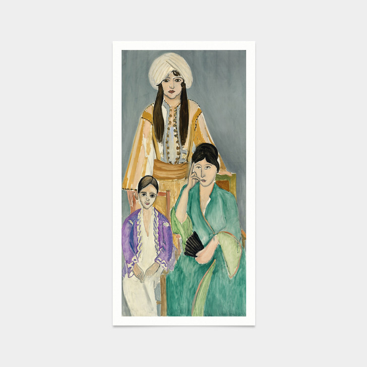 Henri Matisse,Three Sisters with Grey Background 1917,art prints,Vintage art,canvas wall art,famous art prints,vertical narrow prints,V7410