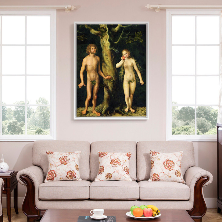 Lucas Cranach the Elder,Adam and Eve, 1510,large wall art,framed wall art,canvas wall art,large canvas,M6345