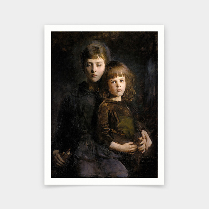 Abbott Handerson Thayer,Brother and Sister,Mary and Gerald Thayer,art prints,Vintage art,canvas wall art,famous art prints,V5218