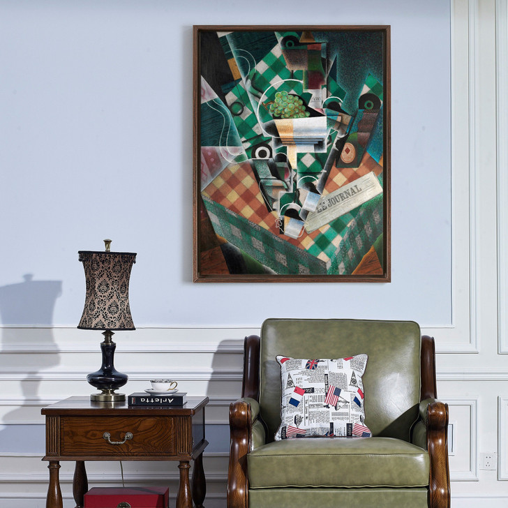 Juan Gris,Still Life with Checked Tablecloth, 1915,Abstract art,large wall art,framed wall art,canvas wall art,large canvas,M6279
