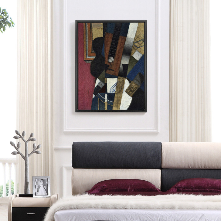 Juan Gris,Guitar and Pipe, 1913,Abstract art,large wall art,framed wall art,canvas wall art,large canvas,M6276