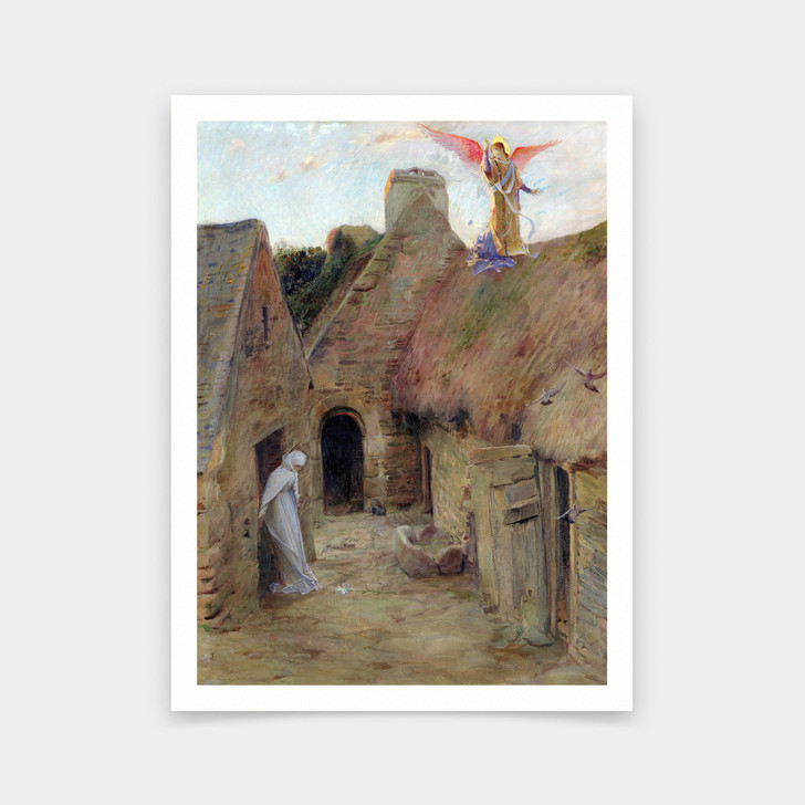 Luc Oliver Merson,The Annunciation,art prints,Vintage art,canvas wall art,famous art prints,V6343