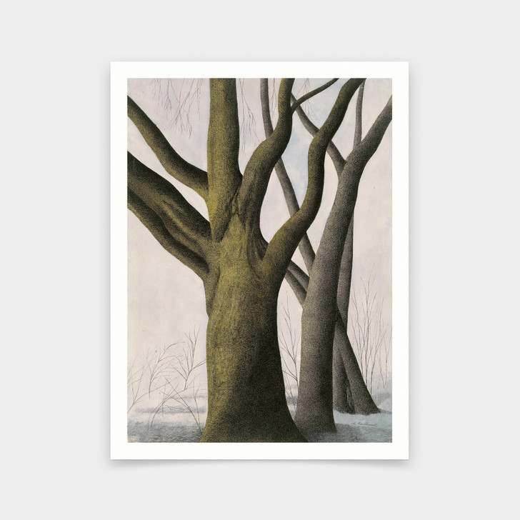 Leon Spilliaert,Big Tree,Tree wall art,art prints,Vintage art,canvas wall art,famous art prints,V6351