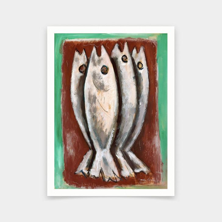 Marsden Hartley,Sea Ghosts,fish print,art prints,Vintage art,canvas wall art,famous art prints,V6373