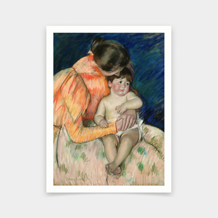 Mary Cassatt,Mother and child, 1895,art prints,Vintage art,canvas wall art,famous art prints,V6386