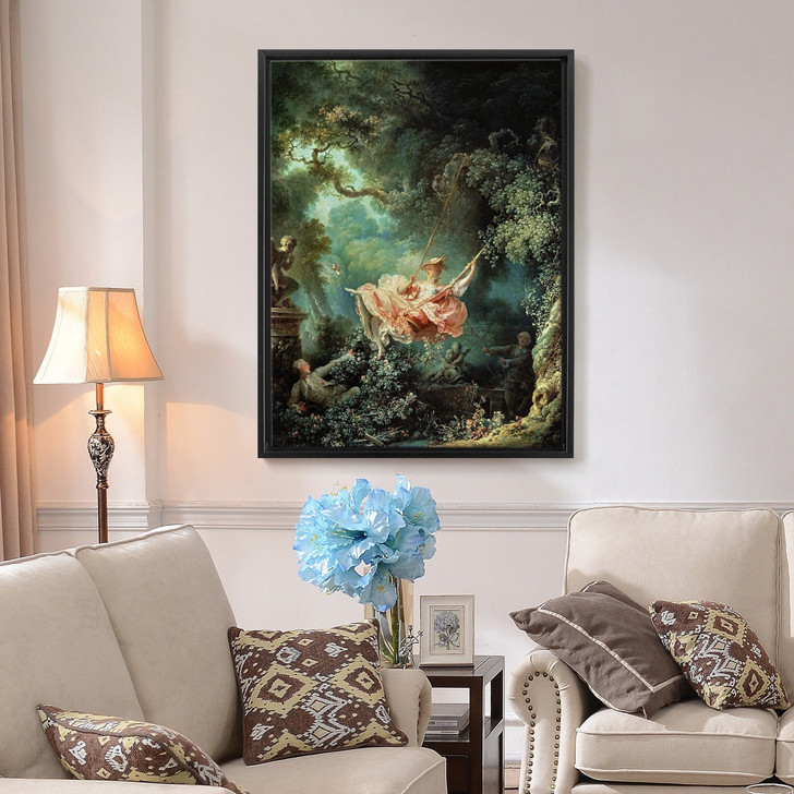 Jean-Honore Fragonard,The Happy Accidents of the Swing, 1767,large wall art,framed wall art,canvas wall art,large canvas,M6174