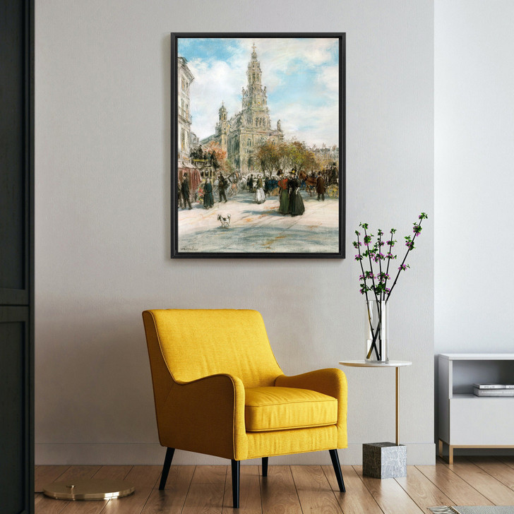 Jean Francois Raffaelli,La Place de Trinite Pastel,large wall art,framed wall art,canvas wall art,large canvas,M6147