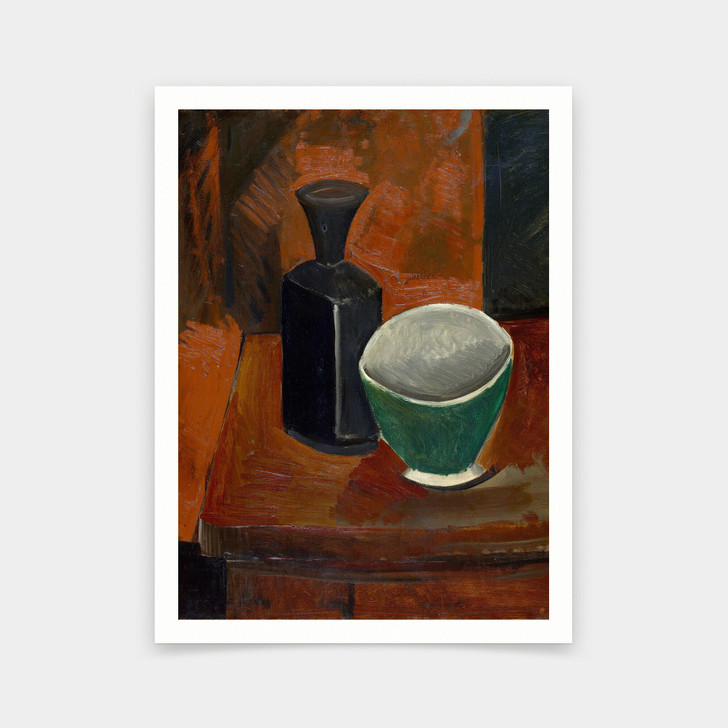 Pablo Picasso,Green pan and black bottle,art prints,Vintage art,canvas wall art,famous art prints,V6473