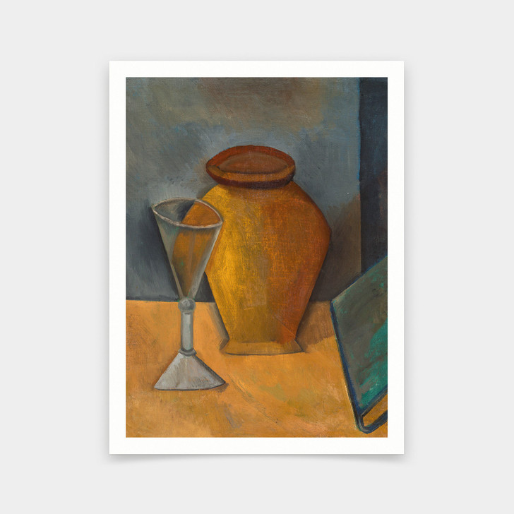 Pablo Picasso,Pot, Glass and Book,art prints,Vintage art,canvas wall art,famous art prints,V6487