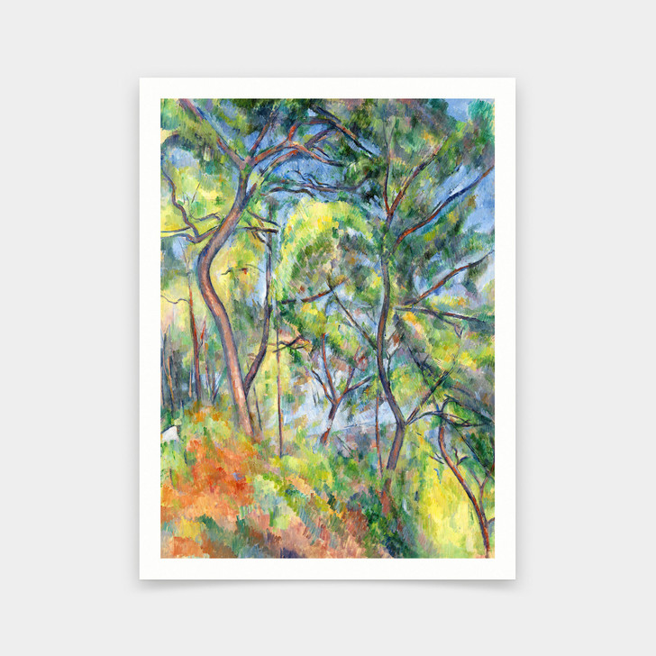 Paul Cezanne ,Sous Bois,forest print, birch forest print,art prints,Vintage art,canvas wall art,famous art prints,V6515