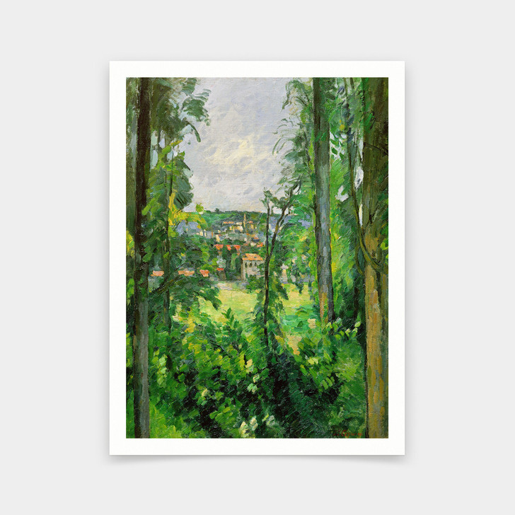 Paul Cezanne,View of the Outskirts,art prints,Vintage art,canvas wall art,famous art prints,V6536