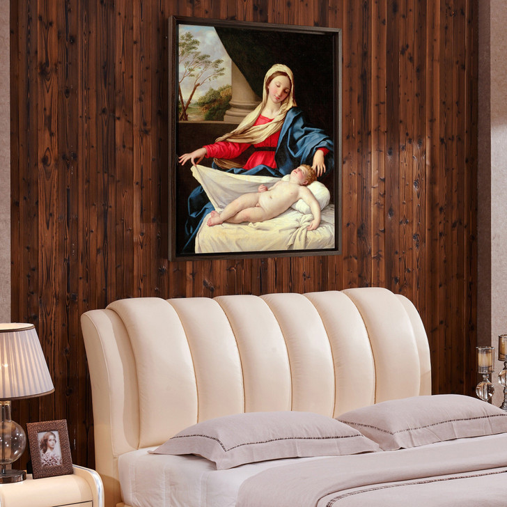 II Sassoferrato,Madonna and Child ,large wall art,framed wall art,canvas wall art,large canvas,M6035