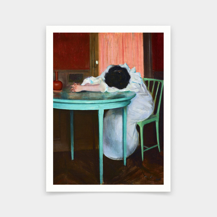 Ramón Casas,Tired,art prints,Vintage art,canvas wall art,famous art prints,q651