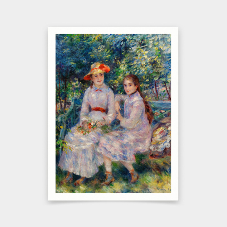 Pierre-Auguste Renoir,The Daughters of Durand-Ruel,art prints,Vintage art,canvas wall art,famous art prints,q641