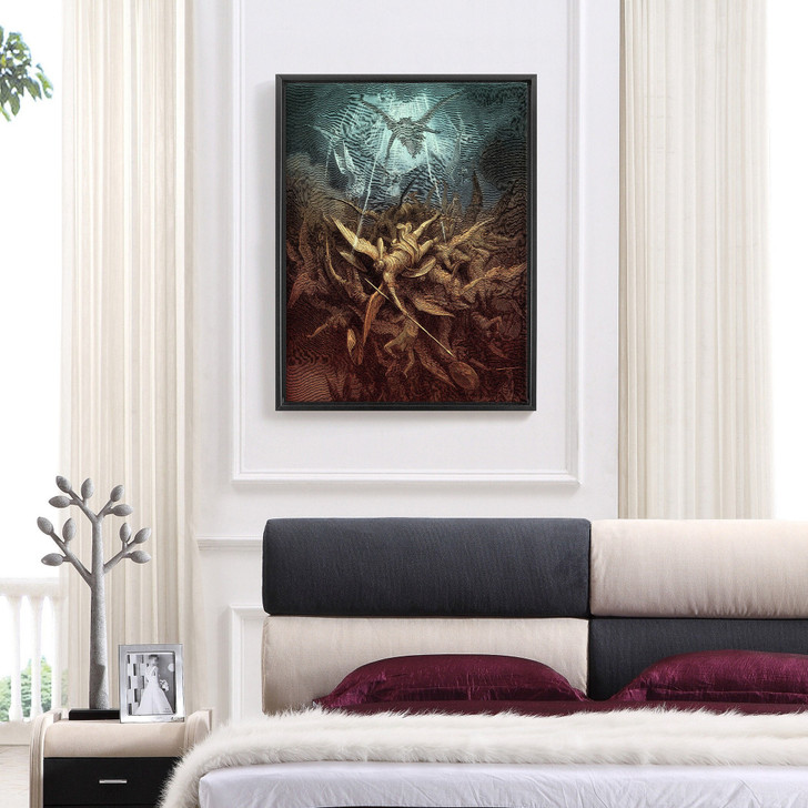Gustave Dore,Paradise Lost,  Fall of the rebel angels,large wall art,framed wall art,canvas wall art,large canvas,M5916