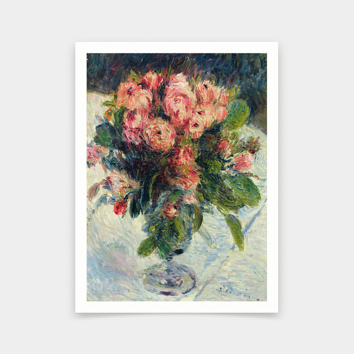 Pierre Auguste Renoir,Moss roses,art prints,Vintage art,canvas wall art,famous art prints,V6607