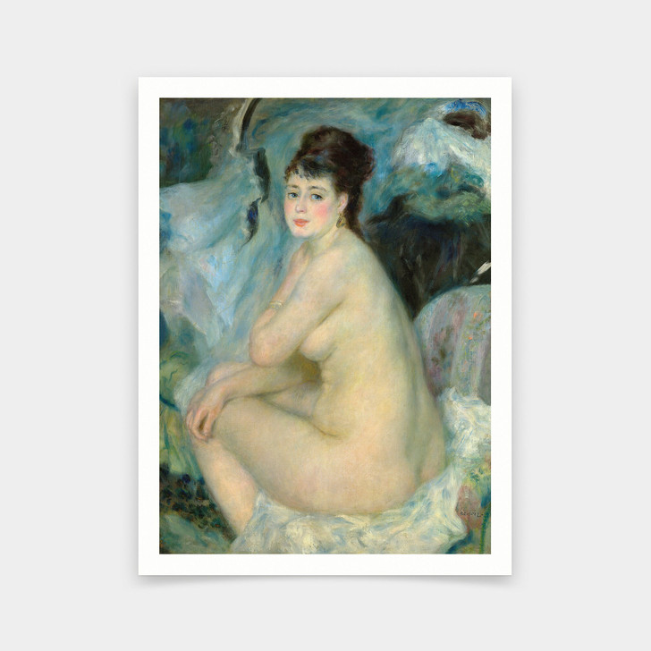 Pierre Auguste Renoir,Nude,Nude woman sitting on the couch,art prints,Vintage art,canvas wall art,famous art prints,V6609