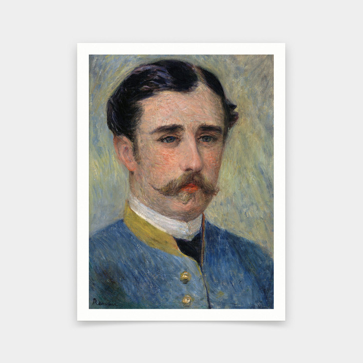 Pierre Auguste Renoir,Portrait of a Man,art prints,Vintage art,canvas wall art,famous art prints,V6610