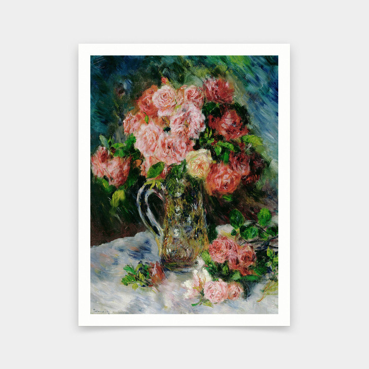 Pierre Auguste Renoir,Roses,art prints,Vintage art,canvas wall art,famous art prints,V6613