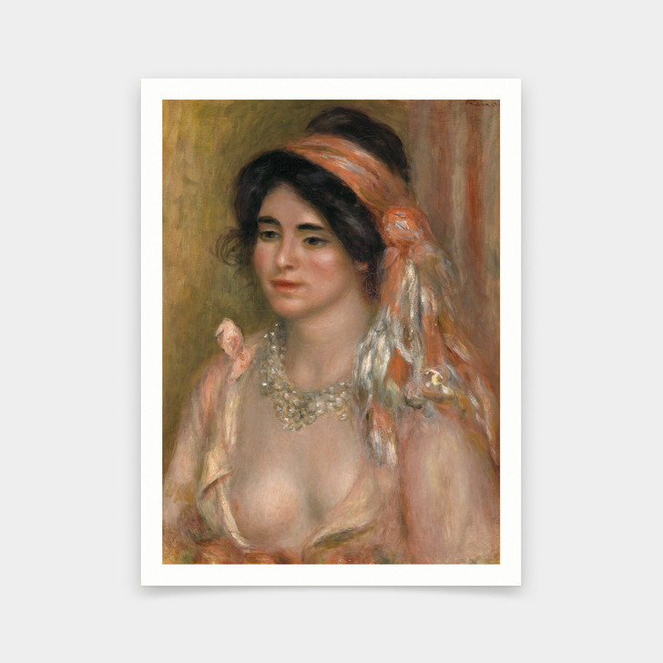 Pierre Auguste Renoir,Woman with Black Hair,art prints,Vintage art,canvas wall art,famous art prints,V6625