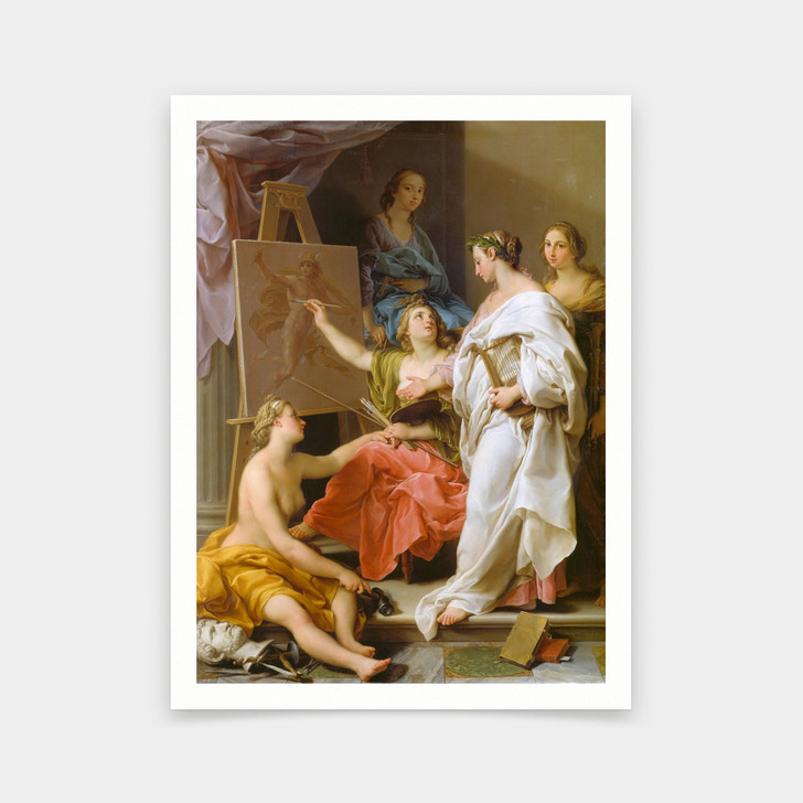 Pompeo Girolamo Batoni , Allegory Of The Arts,art prints,Vintage art,canvas wall art,famous art prints,V6648