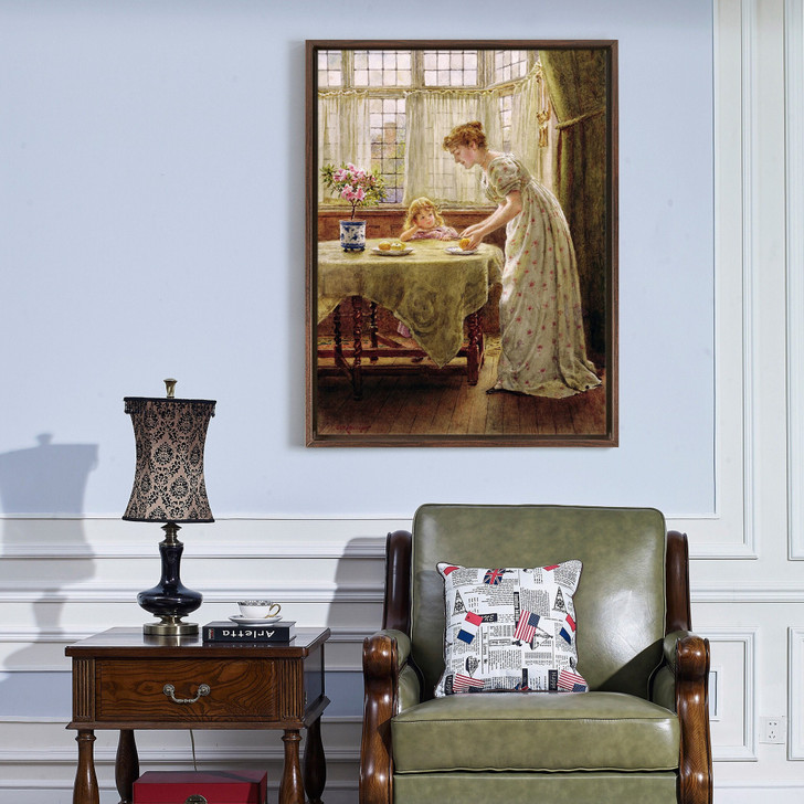 George Goodwin Kilburne,Afternoon Treat,large wall art,framed wall art,canvas wall art,large canvas,M5792