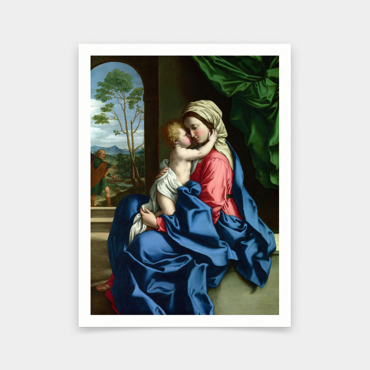 Sassoferrato,The Virgin and Child Embracing,art prints,Vintage art,canvas wall art,famous art prints,V6730