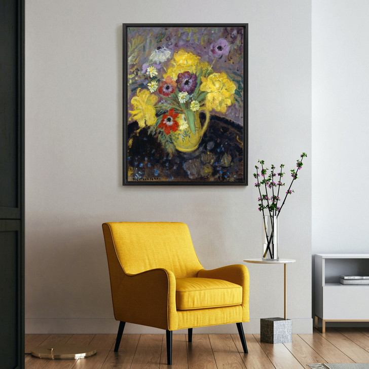 Frederick Carl Frieseke,Yellow Tulips,large wall art,framed wall art,canvas wall art,large canvas,M5755