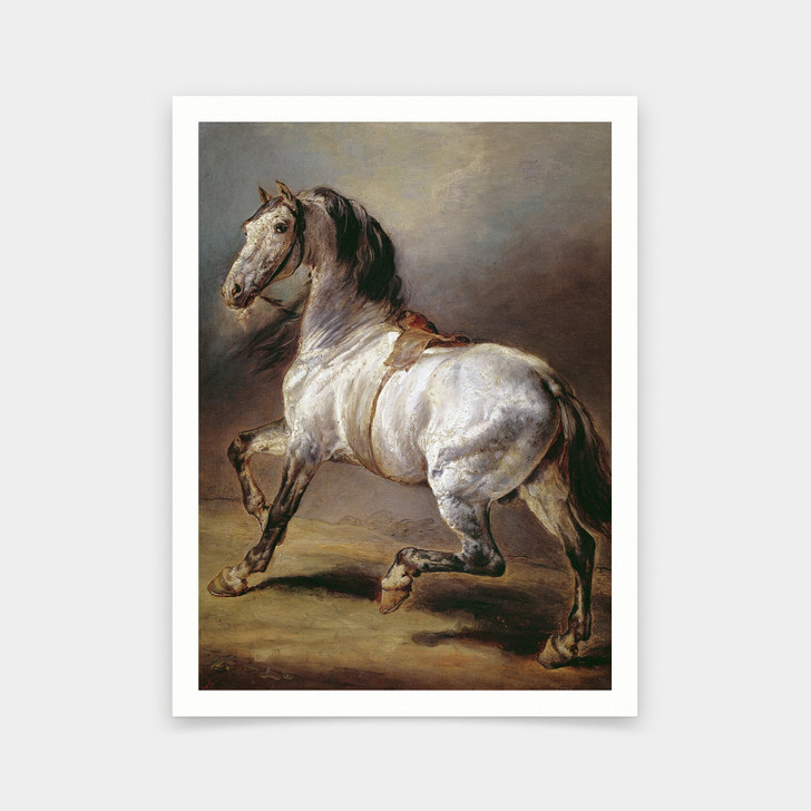 Theodore Gericault,A Study Of A Horse,art prints,Vintage art,canvas wall art,famous art prints,V6777
