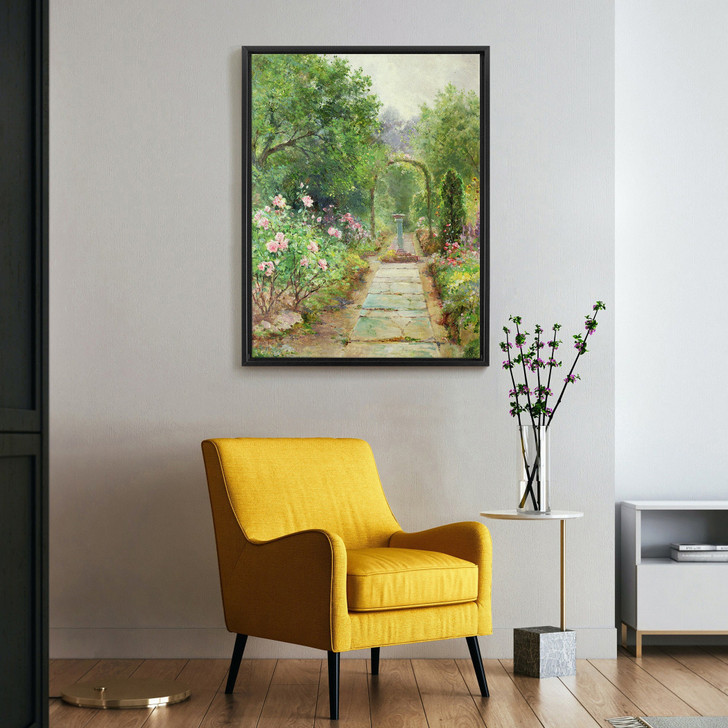 Ernest Walbourn,The Garden Path,large wall art,framed wall art,canvas wall art,large canvas,M5635