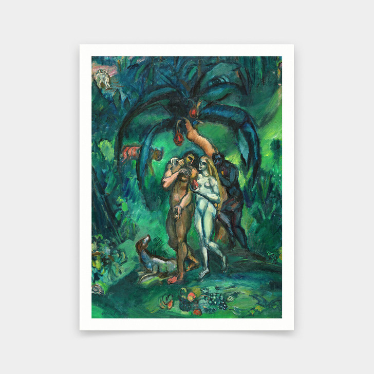 Othon Friesz,Temptation (Adam and Eve) 1910,art prints,Vintage art,canvas wall art,famous art prints,q579