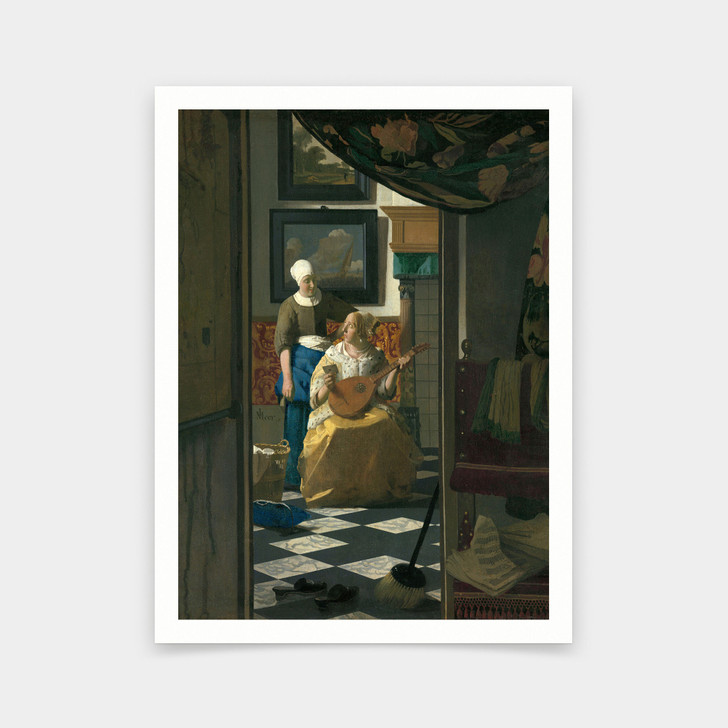 Johanes Vermeer,The Love Letter,art prints,Vintage art,canvas wall art,famous art prints,q528