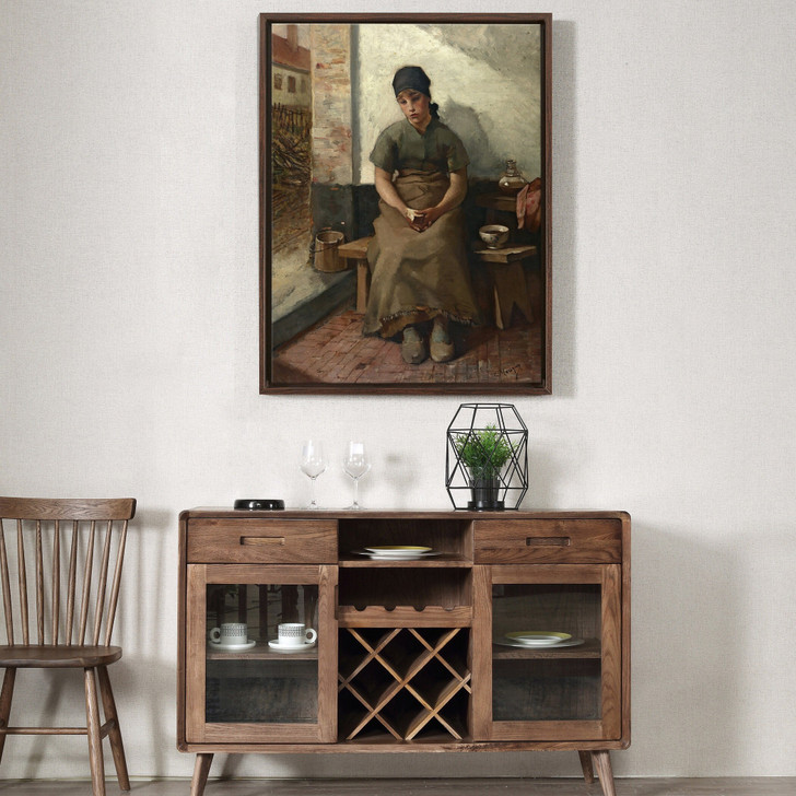 Constantin Meunier,Breakfast maid,large wall art,framed wall art,canvas wall art,large canvas,M5529