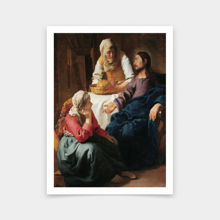 Johanes Vermeer,Christ in the House of Martha and Mary,art prints,Vintage art,canvas wall art,famous art prints,q522