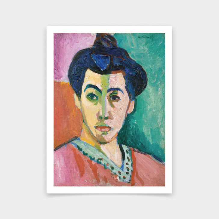 Henri Matisse,Portrait of Madame Matisse. The Green Line,art prints,Vintage art,canvas wall art,famous art prints,q489