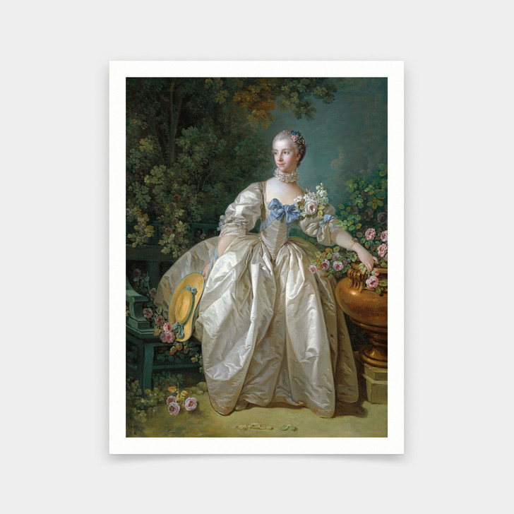 François Boucher,Madame Bergeret,art prints,Vintage art,canvas wall art,famous art prints,q454