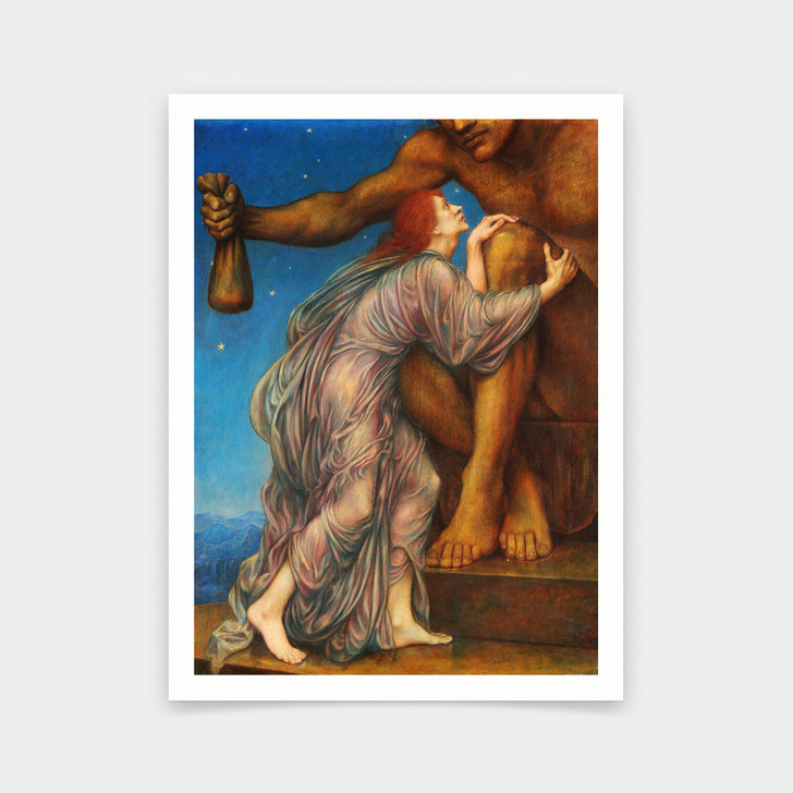 Evelyn De Morgan,The Worship of Mammon,art prints,Vintage art,canvas wall art,famous art prints,q446