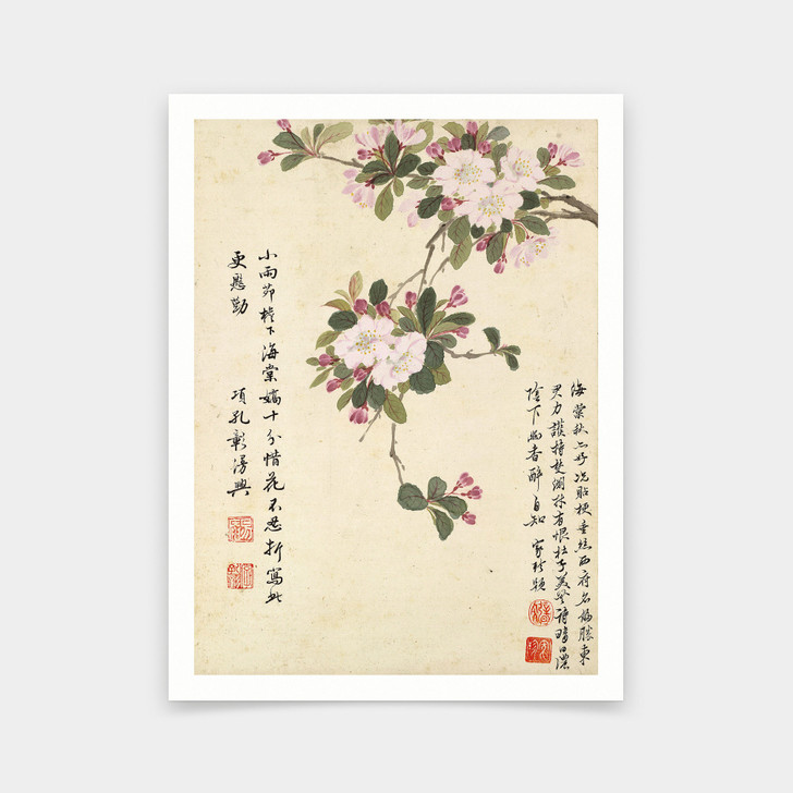 Xiang Shengmo,Malus spectabilis,Chinese Flower Paintings,art prints,Vintage art,canvas wall art,famous art prints,V6915