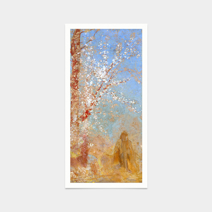 Odilon Redon ,The Red Tree,art prints,Vintage art,canvas wall art,famous art prints,vertical narrow prints, V7485