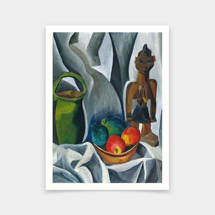 Annemarie Heise,Still life with Totem,art prints,Vintage art,canvas wall art,famous art prints,q377