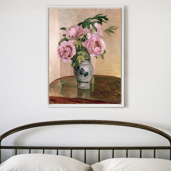 Camille Pissarro,A Vase of Peonies,large wall art,framed wall art,canvas wall art,large canvas,M5435