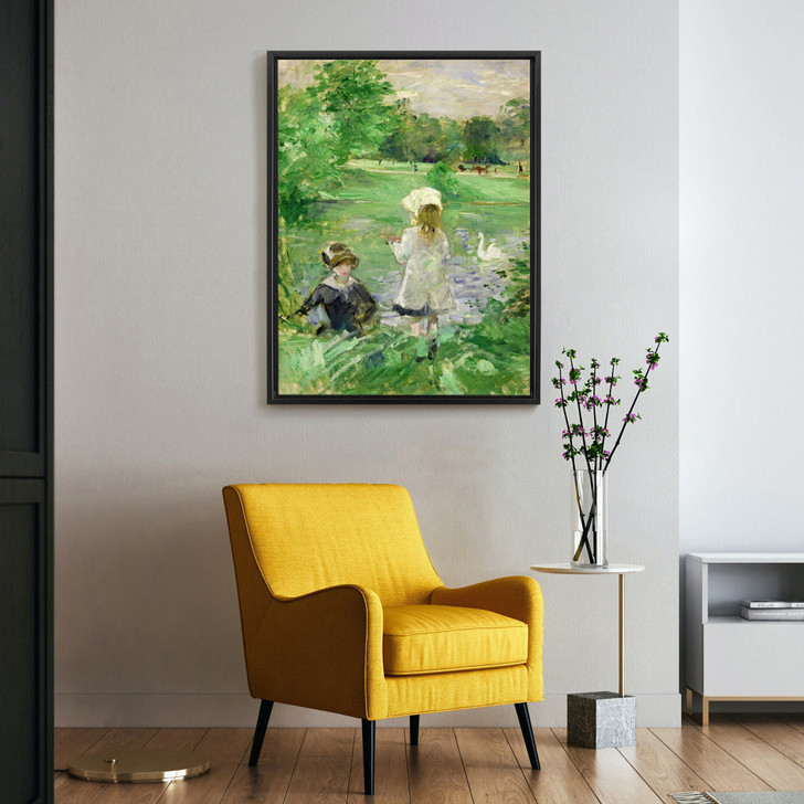 Berthe Morisot,Beside a Lake,large wall art,framed wall art,canvas wall art,large canvas,M5408