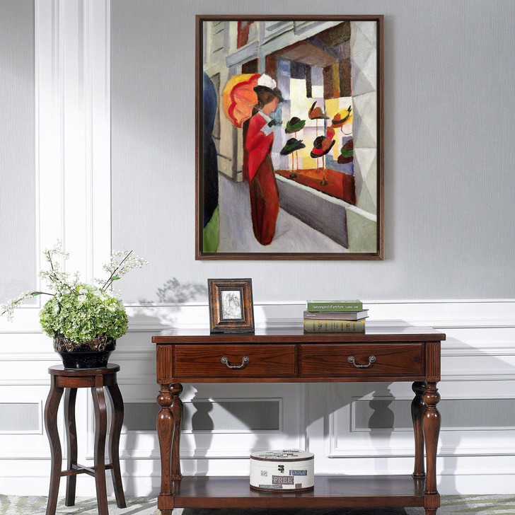 August Macke,The Hat Shop,large wall art,framed wall art,canvas wall art,large canvas,M5372