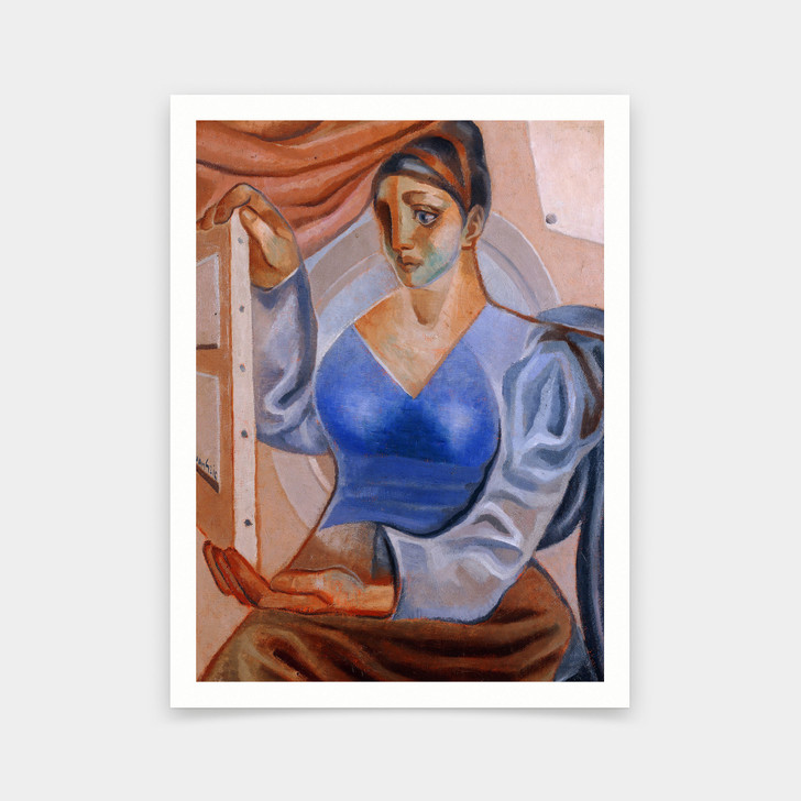 Juan Gris,Woman with a Painting,art prints,Vintage art,canvas wall art,famous art prints,2V246