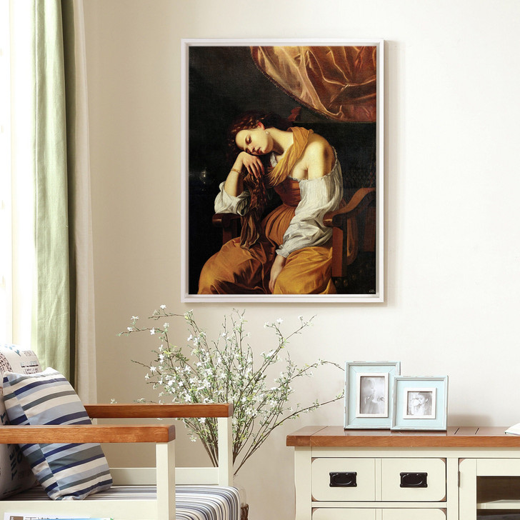 Artemisia Gentileschi,Mary Magdalene as Melancholy,large wall art,framed wall art,canvas wall art,large canvas,M5353